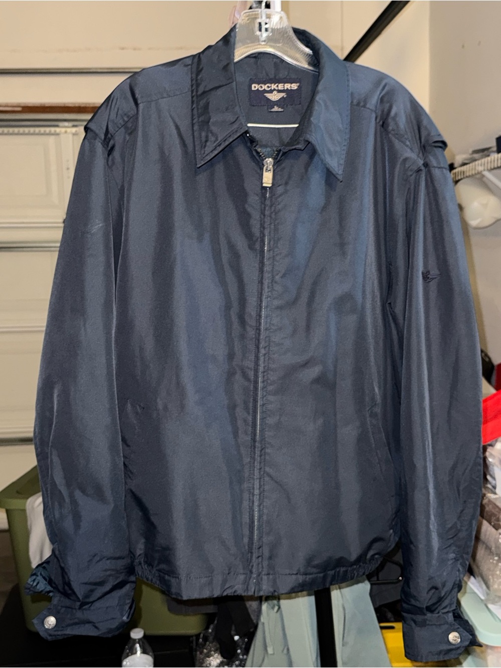 Dockers Men's Dark Navy Zip-Up Lightweight Jacket